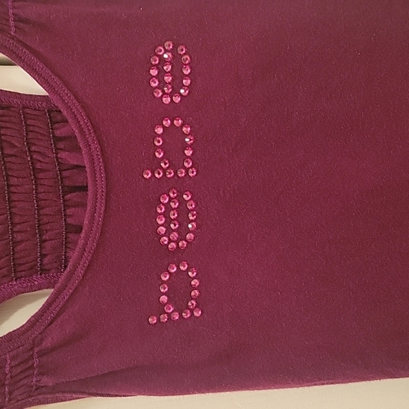 bebe Plum Racerback Rhinestone Tank Top - Picture 2 of 8